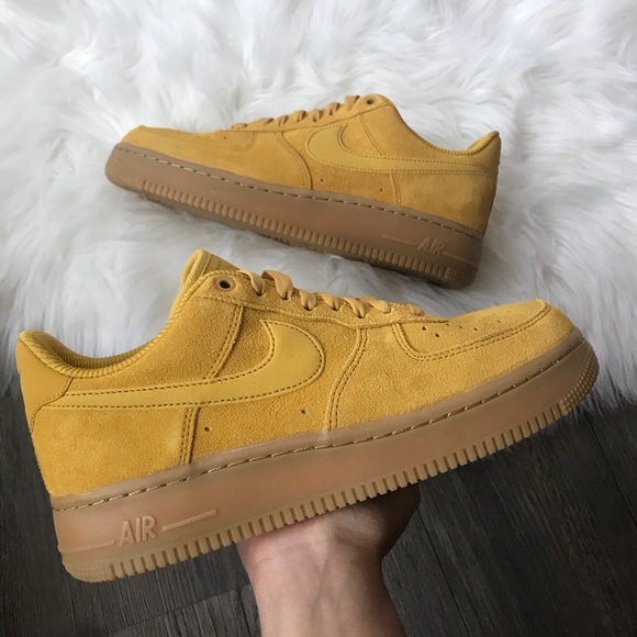 nike air force suede yellow